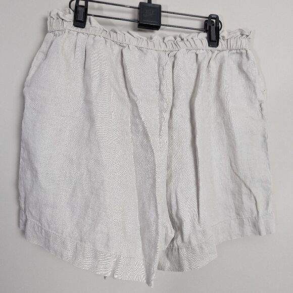 Beige linen shorts, 100% linen St-Tropez west size L - Picture 4 of 6